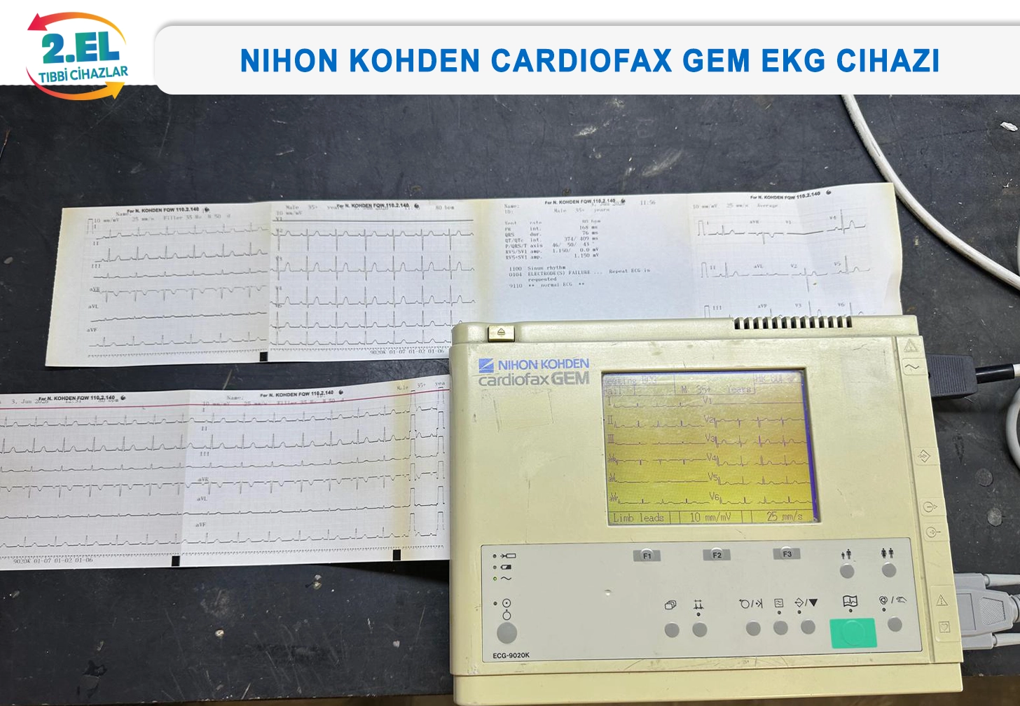                             2.El Nihon Kohden Cardiofax EKG Cihazı